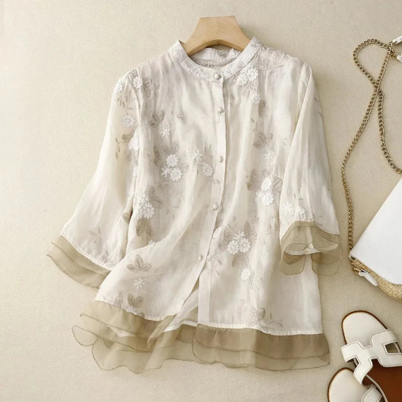 Alexandra™ | Blouse brodée