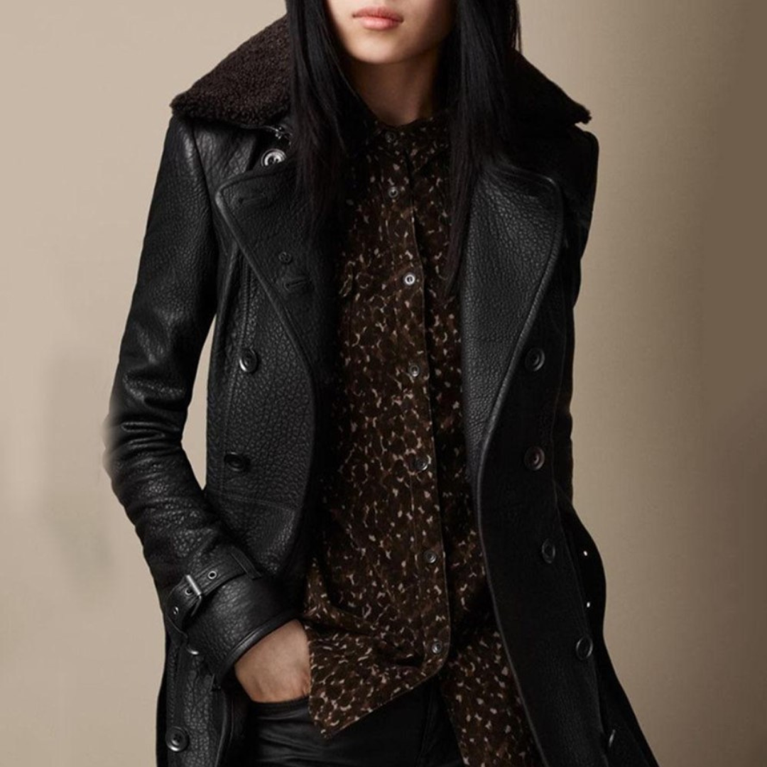 Laure™ | Veste en cuir noir