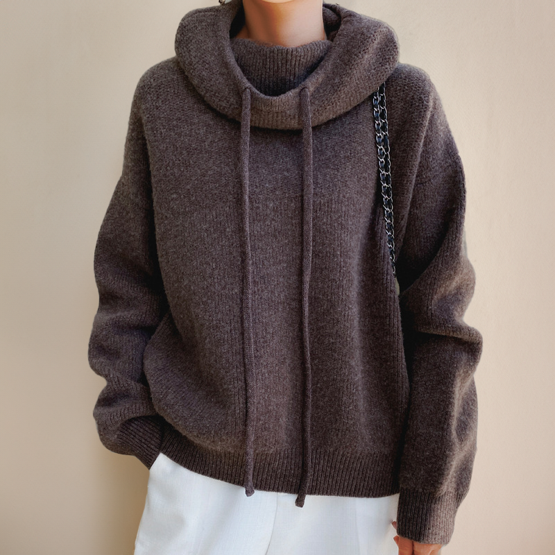 Roxane™ | Pull en laine mérinos à col cheminée