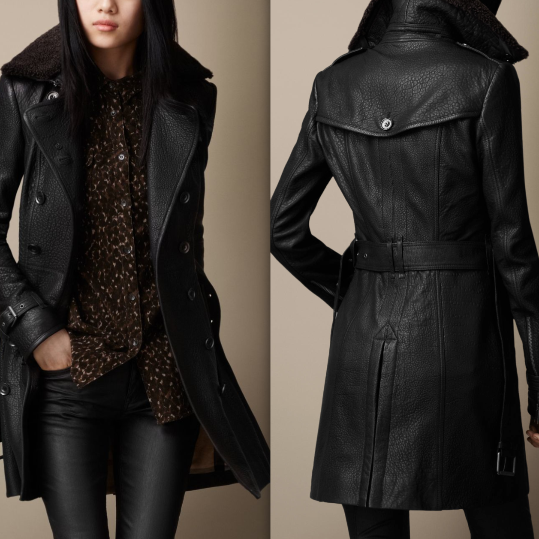 Laure™ | Veste en cuir noir