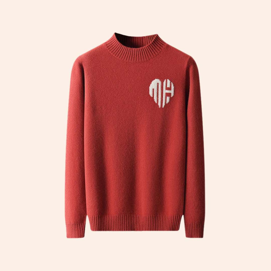 Riviera Paris™ | PULL COEUR 100% CACHEMIRE