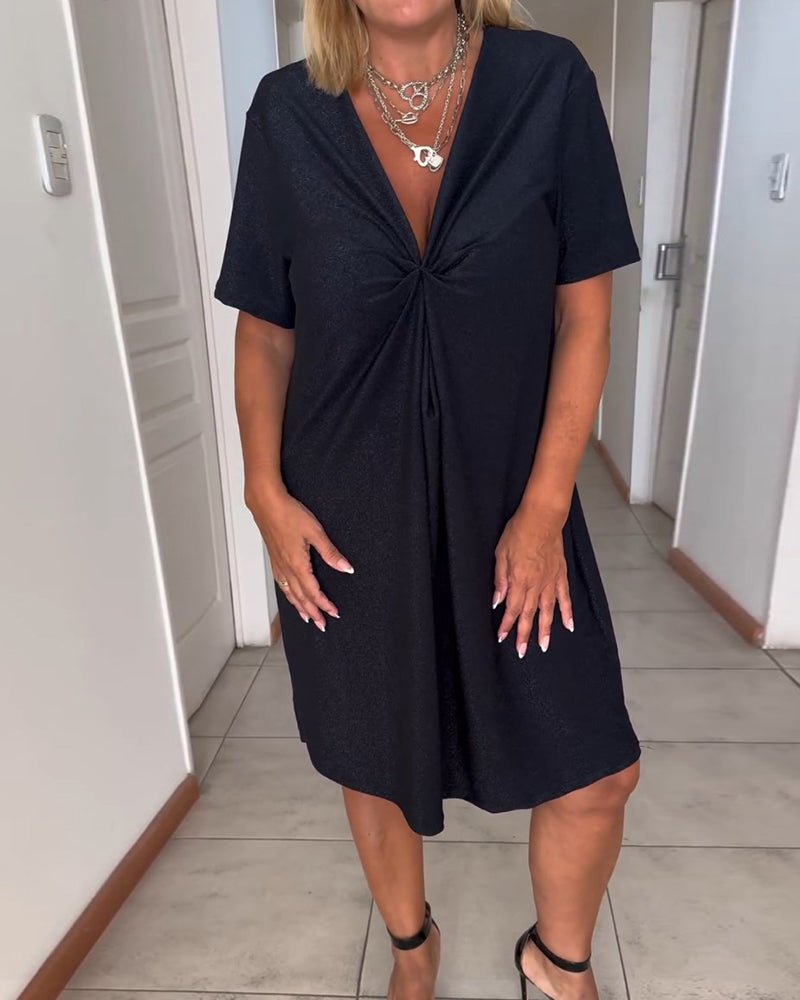 Talia™ |  Robe à col en V torsadé