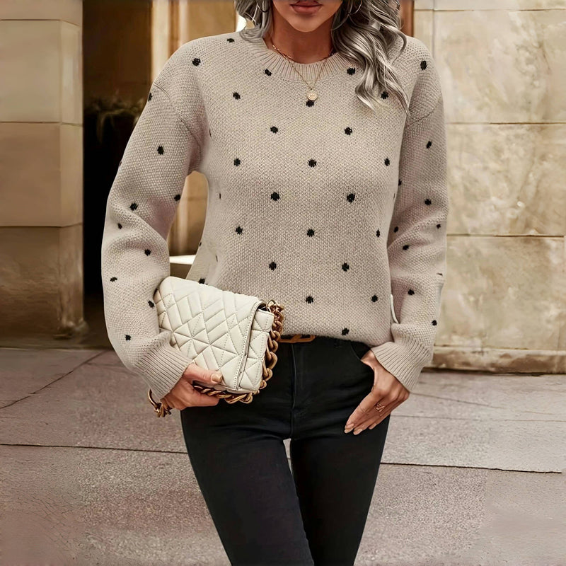 Emilie™ | Pull Tricoté à Pois