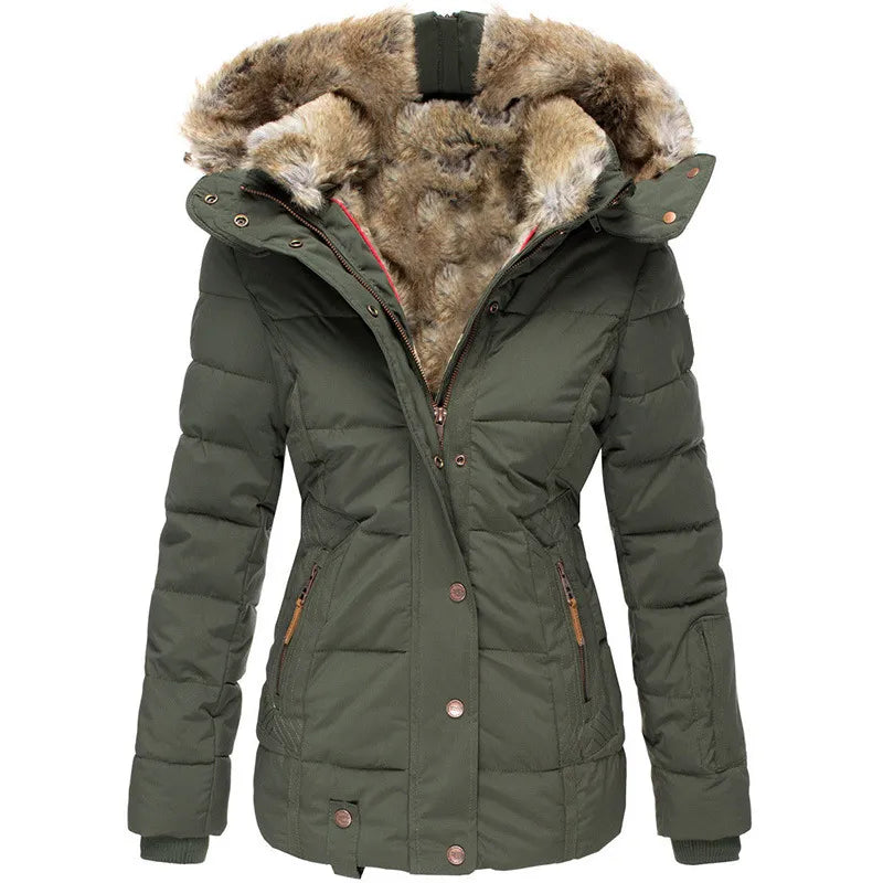 Riviera Paris™ | Manteau d'hiver chaud avec doublure en fourrure