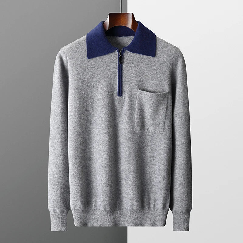 Riviera Paris™ | POLO 100% CACHEMIRE ZIPPÉ