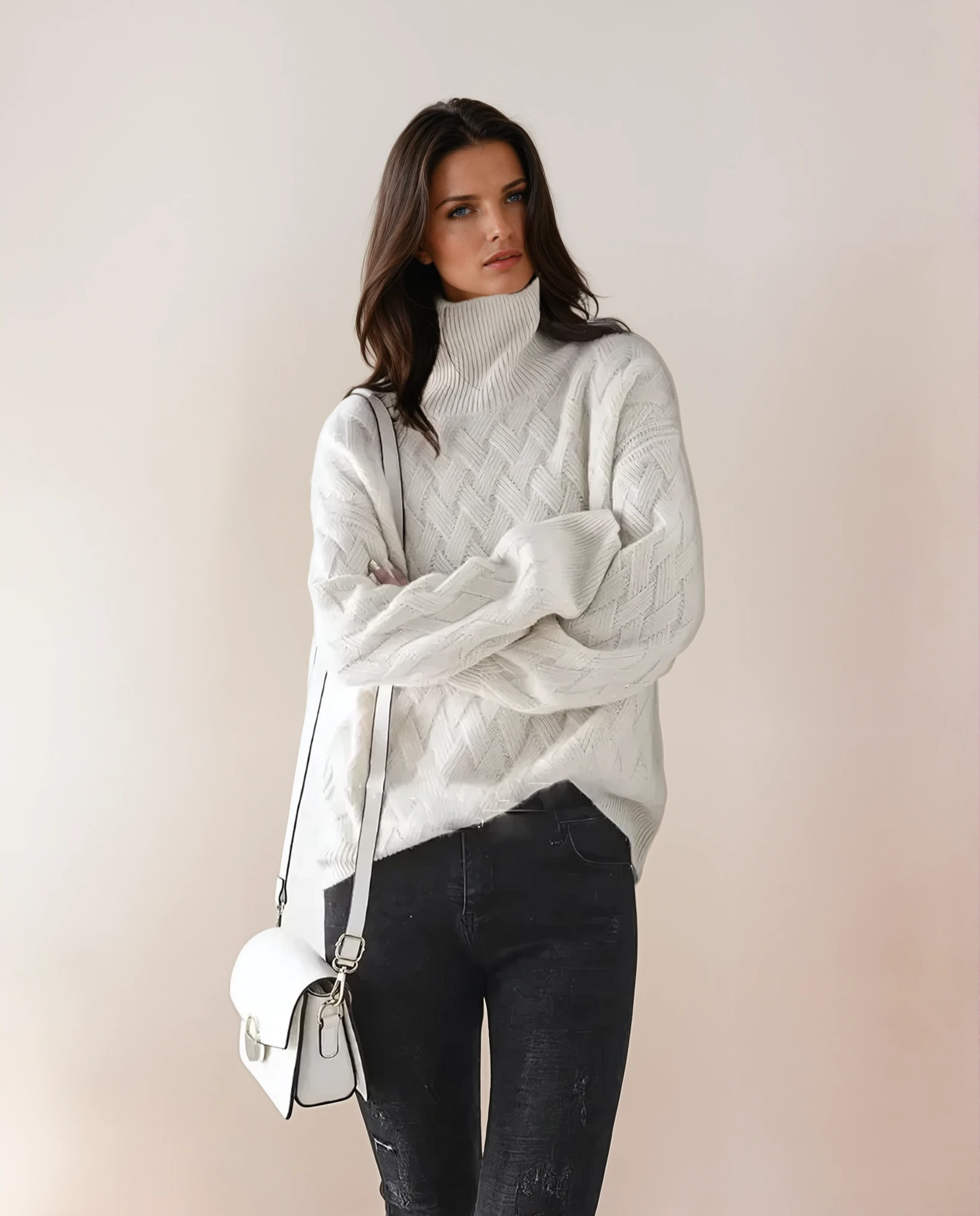 Emi™ | COL ROLÉ OVERSIZE EN CACHEMIRE