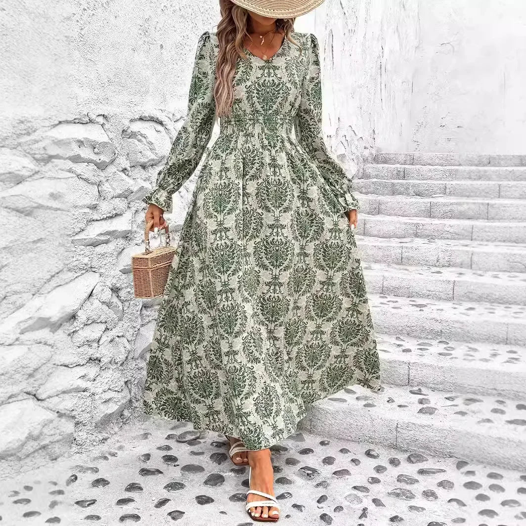 Josette™ | Robe Longue Bohème à Imprimé Élégant