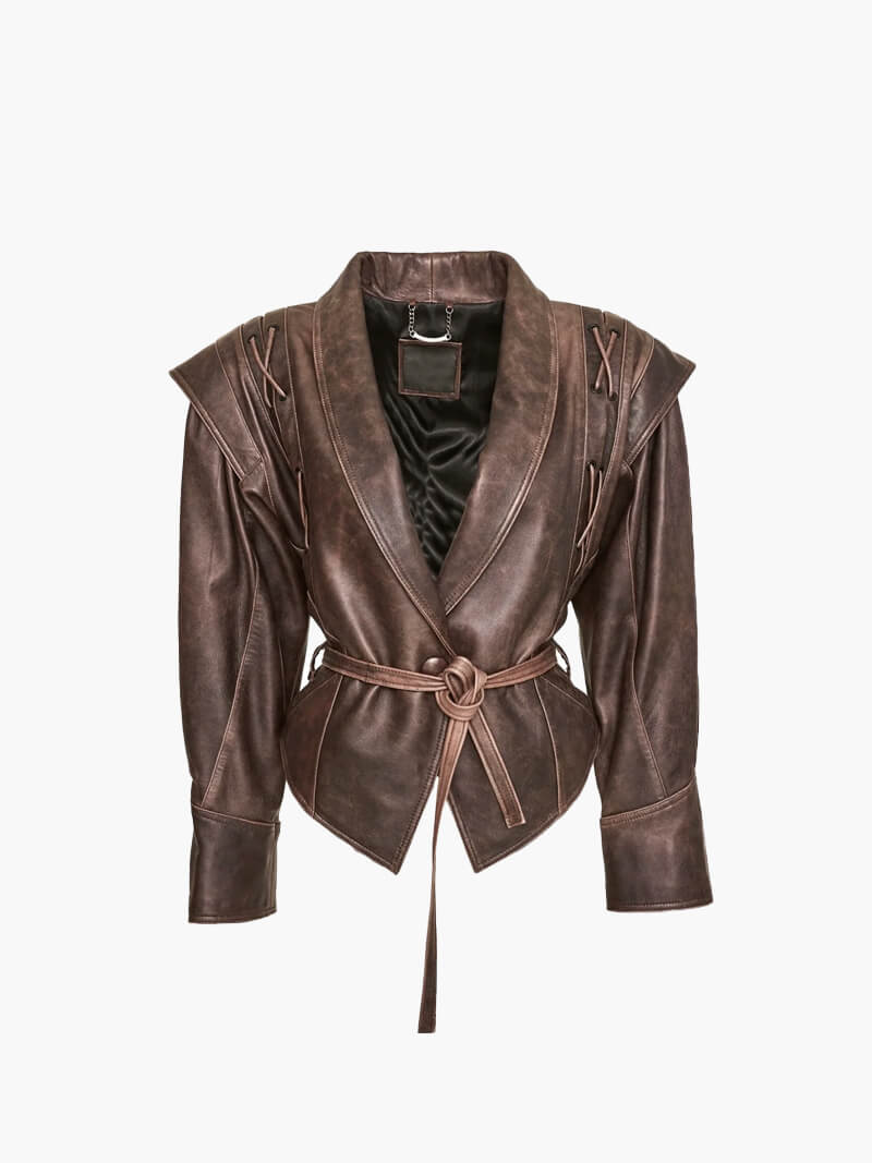 Riviera Paris™ | Veste Pia en simili cuir